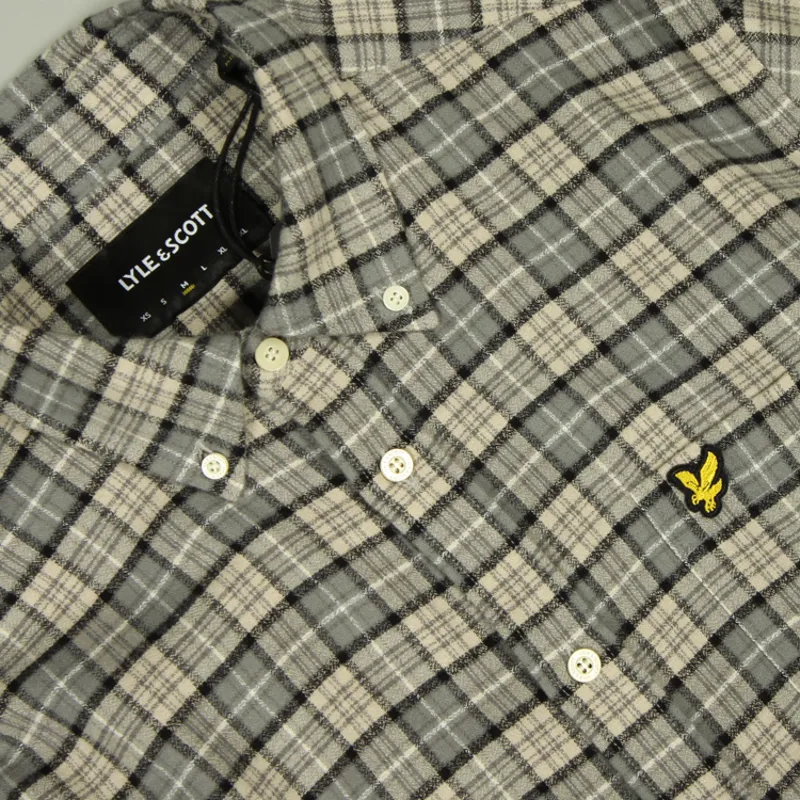 Lyle and Scott Check Flannel Shirt - Cove-1